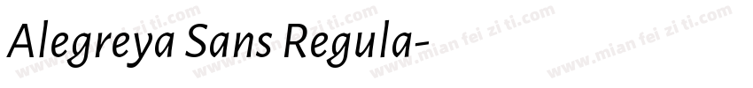 Alegreya Sans Regula字体转换